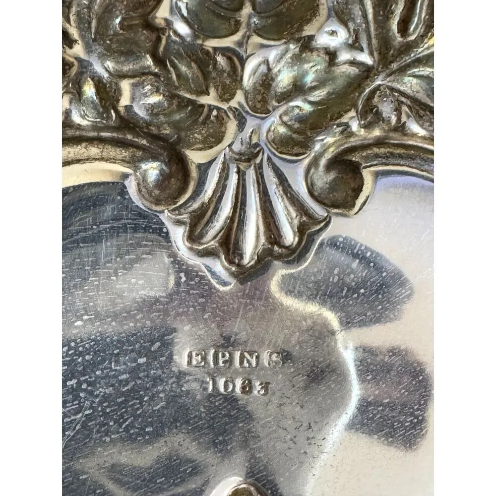 Antique Stunning Silver Plated Ornate Basket Repousse top handle must see
